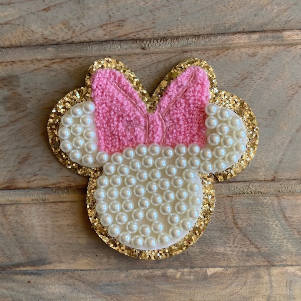 Pearl Minnie self-adhesive/iron-on Patches