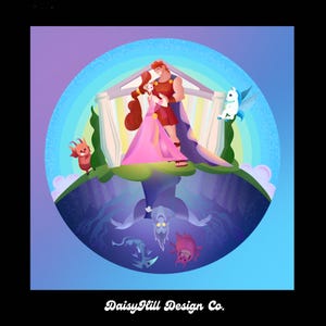 Hercules & Meg - 8x8 Giclee Art Print