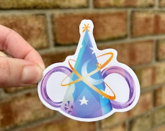Sorcer Hat, Vinyl Sticker - Water Resistant