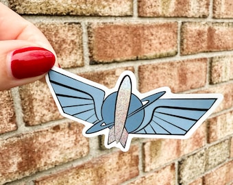 Buzz Wing Sticker - Water Resistant, Waterbottle sticker, Holographic glitter