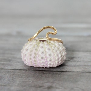 Hand Forged Wave Ring: Sterling Silver or 14k Gold Fill