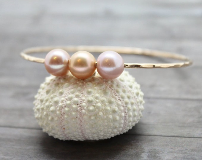 Triple Edison Pearl Bangle