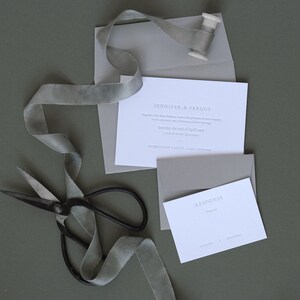 Letterpress Wedding Invitation Suite (Main Invite and RSVP) (SAMPLE) - Fergus Design