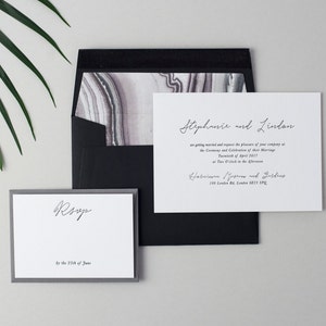 Letterpress Wedding Invitation Suite (Main Invite and RSVP) (SAMPLE) - Stephanie Design