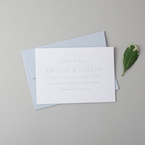 Letterpress Save the Date Invites (50 Pieces) - Emillie Design