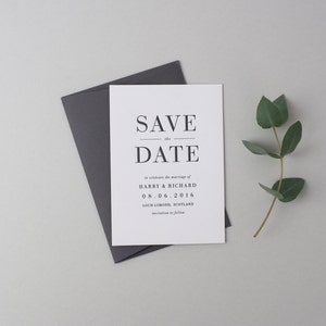 Letterpress Save the Date Invites (SAMPLE) - Richard Design