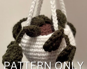 Repottable Hanging Plant Crochet Pattern | *Bonus Knitting Machine Pattern INCLUDED*