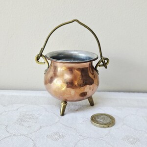 Pequeño caldero sueco de cobre vintage