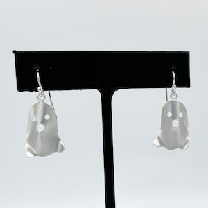 Handmade Ghost Dangle Earrings in Sterling Silver