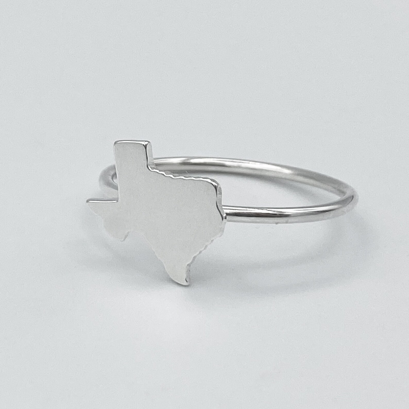 Texas State Ring in Sterling Silver Etsy