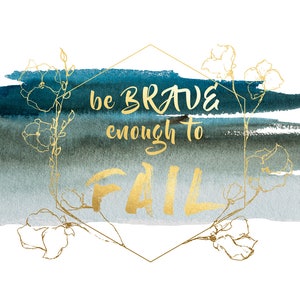 Be Brave Enough to Fail Rubber Bracelet FINAL SALE image 2