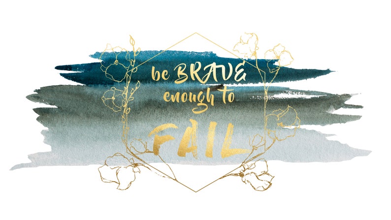 Be Brave Enough to Fail Rubber Bracelet FINAL SALE image 2