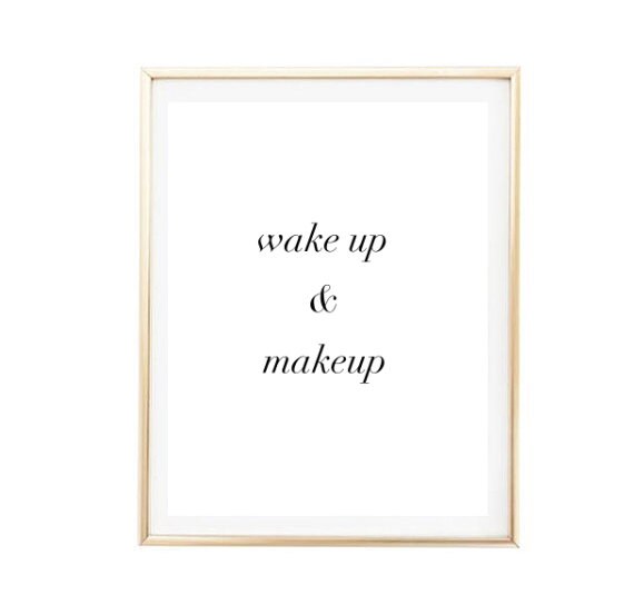 Reveil Maquillage Tumblr Pintrest Typographique Impression Etsy