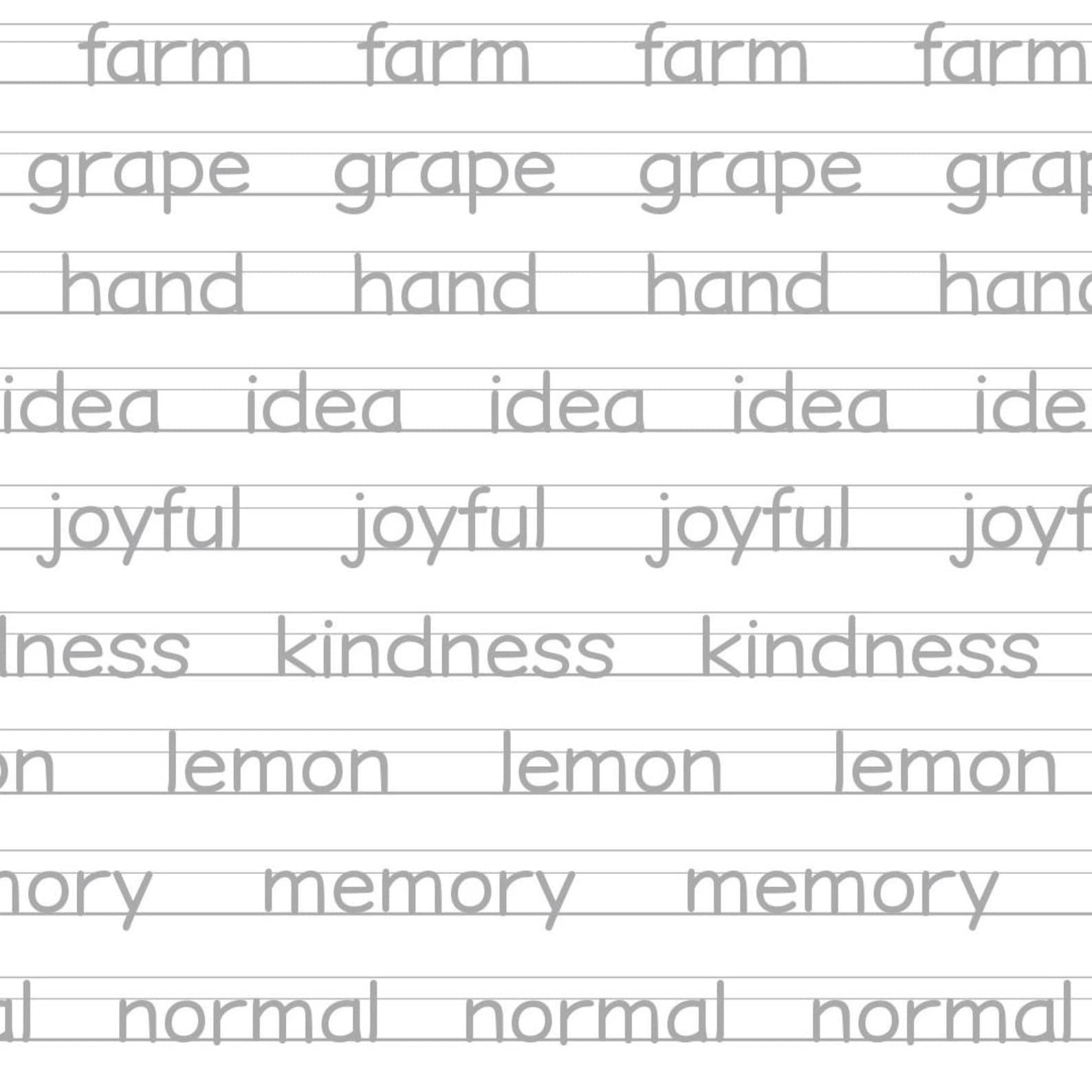 Printable Neat Handwriting Worksheets 10 Pages Middle Etsy