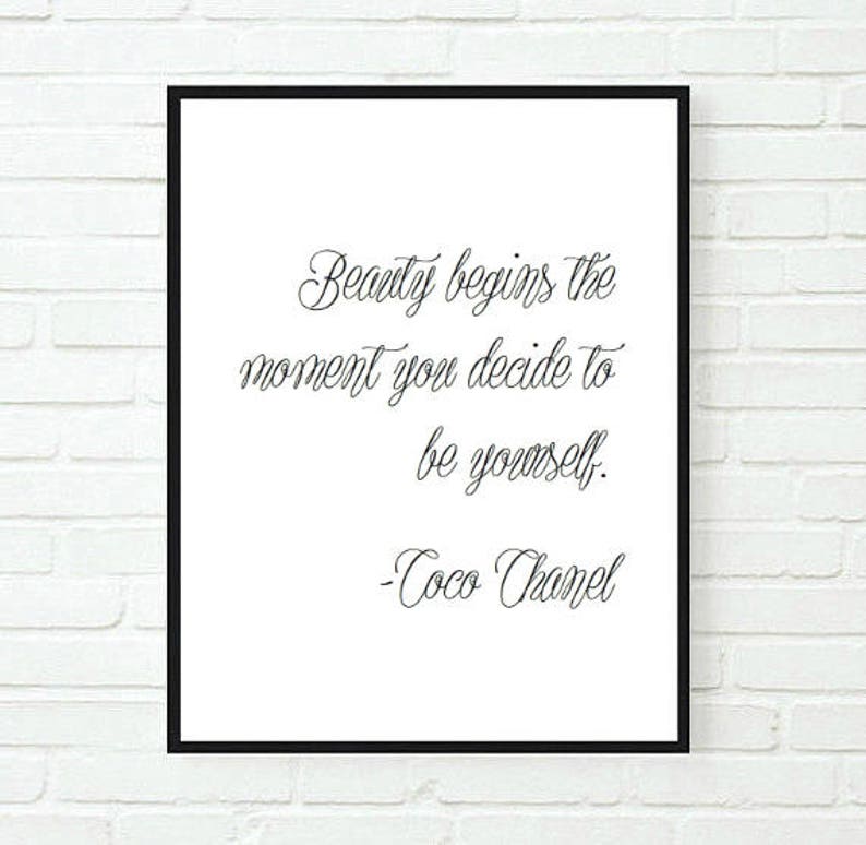 Coco Chanel Make Up Zitat Dekor Inspirierende Tumblr Zitat Typografische Print Lustige Traum Motivierend Tumblr Zimmer Dekor Umrahmt Zitate