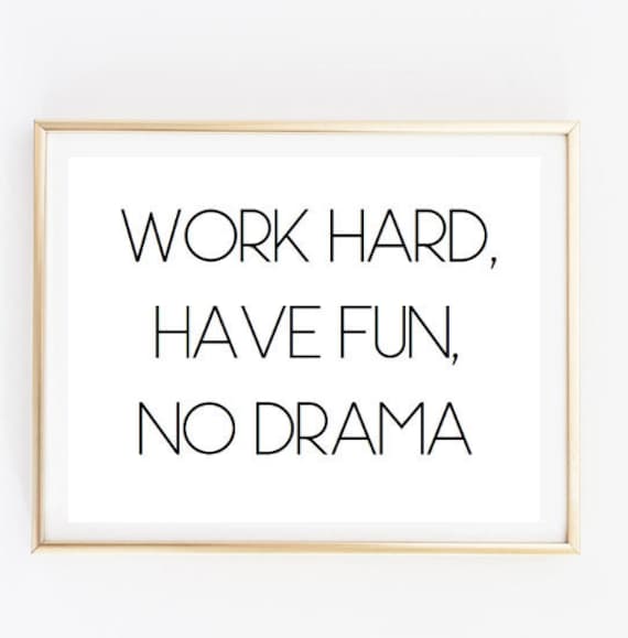 Work Hard Have Fun Inspirational Tumblr Quote Typographic Etsy