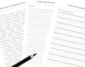 Printable Neat Handwriting Worksheets, 10 Pages, Middle School, Kids, Children, Adults, PDF file Hand lettering Alphabet ABC Letter Tracing