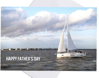 Father's Day Card Sailboat Note Cards, Card for Dad, Card for Husband, Card from Kids, Card Greeting Card for Him, 8 Card Gift Set,