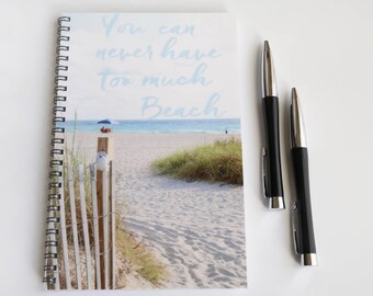 Beach Notebook, Ocean Journal, Lined Notebook, Writing Journal, Spiral Notebook Beach Gift Ocean Gift Beach Gifts Gifts for Her Florida Gift