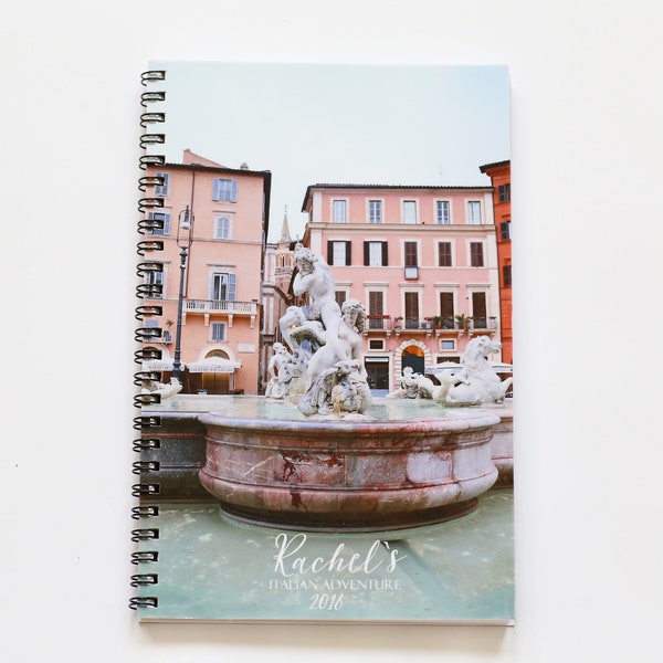 Rome Italy Traveling Journal Spiral Notebook Italian Adventure Gift for Woman Destination Wedding Girlfriend Trip Gifts Honeymoon