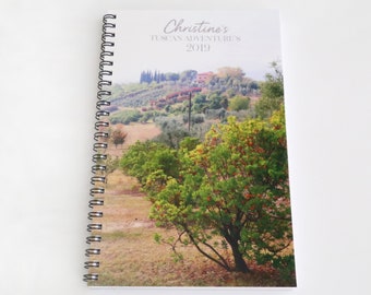 Italy Notebook, Travel notebook,  Italy Gift, Italy Journal, Personalize notebook, Spiral Notebook, Tuscany Gift Tuscany Notebook Tuscany