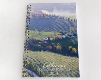 Tuscany Italy Travel Journal Spiral Notebook Italian Adventure Gift for Woman  Destination Wedding Girlfriend Trip Gifts Family Travel