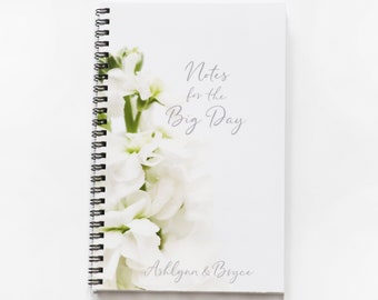 Personalized Wedding Notebook, Wedding Note Book, Wedding Planner, Wedding Ideas, Engagement Gift  Wedding Journal Personalized Gift