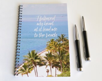 Beach Notebook, Ocean Journal, Lined Notebook Notebook Journal, Spiral Notebook Beach Gift Ocean Gift Beach Gifts Gifts for Her Florida Gift