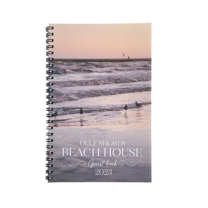 Vacation Rental Guest Book, Hotel Sign In Book, Visitor Guest Book, Ocean Beach House, Seaside Housewarming Gift Idea, Airbnb VRBO Inn