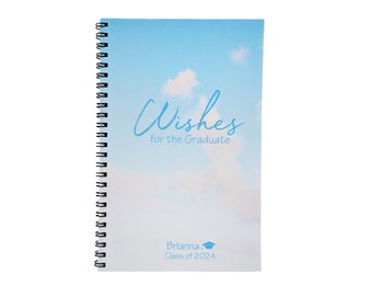 Graduation Party Guest Book, Wishes for the Graduate, Class of 2024, Personalized Graduation Gift, Junior High, High School or College