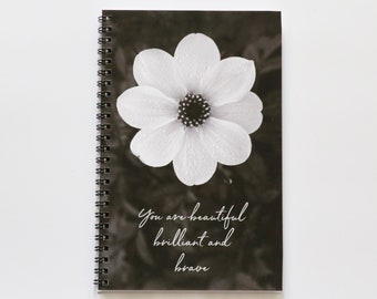 Encouragement Gifts for Women, Motivational Gifts for Students,  Encouragement Gifts Sister Journal Notebook Women Beautiful Brilliant Brave
