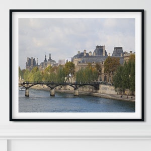 Paris Photography, Paris Art Print, Paris Louvre Art, Pont des Arts Art, Paris bridges, Paris Wall Art, Paris Photo, River Seine