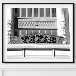 Texas Photography, Black and White Photo Prints, City Art, Texas Wall Decor, Travel Photography, DFW Photo Print, Texas City Wall Art