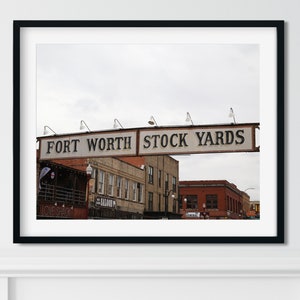 Texas Photography, Fort Worth Stockyards, City Art, Texas Wall Decor, Travel Photography, DFW Photo Print, Texas City Wall Art