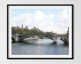 Paris Photography, Paris Art Print, Paris bridges, Paris Wall Art, Paris Photo, River Seine, Travel Print, Paris Canvas Wall Art