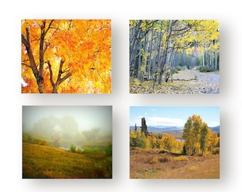 Autumn Landscapes Notecards, Fall Trees Note Cards, Greeting Cards, Notecard Set with Envelopes,  Set of 8 Blank Cards with Envelopes