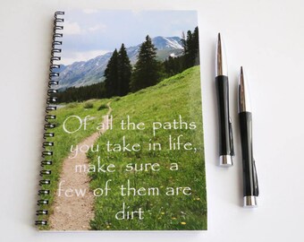 John Muir Quote, Spiral Notebook, Mountain Notebook, Hike Gift, Lined Notebook, Hike Journal, Gift for Hiker, Blank Paper Notebook