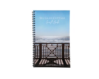 Vacation Rental Guest Book, Hotel Sign In Book, Visitor Guest Book, Ocean Beach House, Seaside Housewarming Gift Idea, Airbnb VRBO Inn