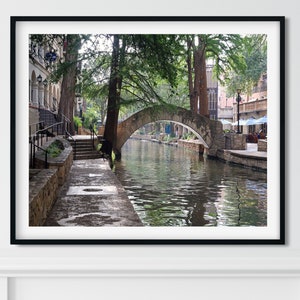 San Antonio Riverwalk, Texas Photography, Black and White Prints, City Art, Texas Wall Decor, Travel Photography