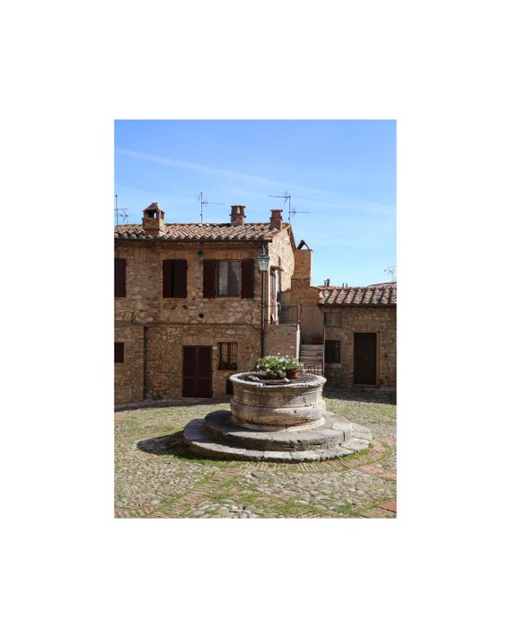Tuscany Photo Italy Wall Art Decor Tuscan Town Print Travel Italian Countryside European