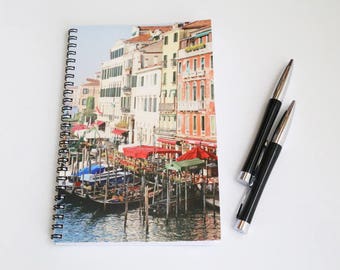 Travel notebook, Italy Journal, Italy Gift, Venice Notebook, Spiral Notebook, Personalize notebook, Venice Gift, Under 20 dollar gift