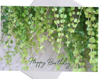 Happy Birthday Greeting Card Happy Birthday Card Plant Lover Greeting Card Plant Lady Card Plant Card Plant Lover Blank Greeting Card