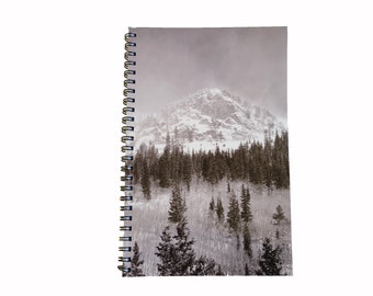 Mountain Notebook, Writing Journal, Lined Notebook  National Park Journal Snow Mountains Notebook Spiral Bound Notebook Blank Paper Notebook