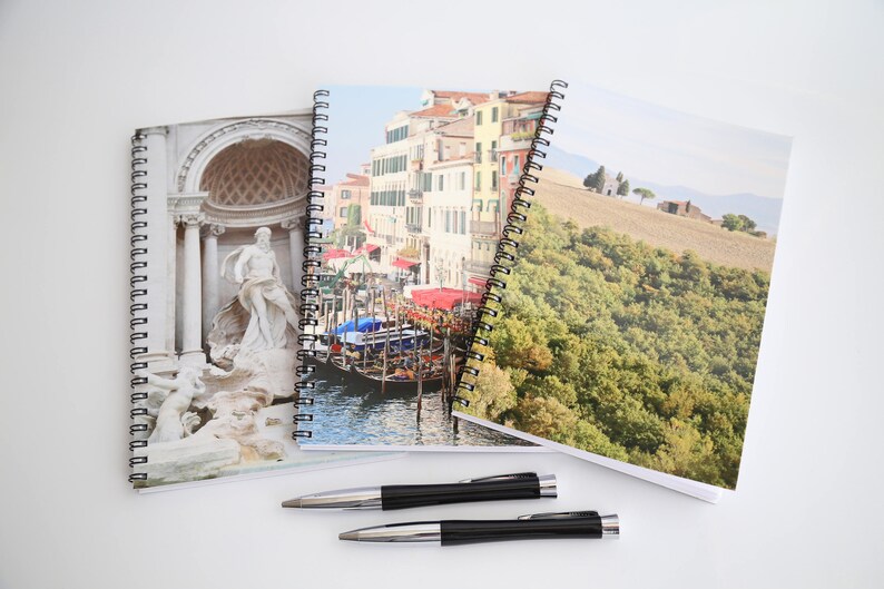 Italy Gift, Travel Journals, Italy Notebook Set, Journal Notebooks, Rome Journal Venice Notebook Tuscany Gift, Italy Gift Set of 3 image 1