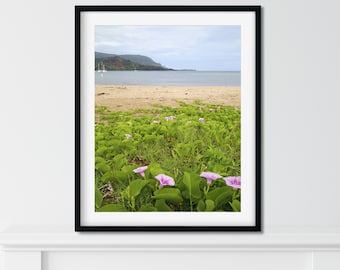 Kauai Hawaii Beach Photography, Hanalei Bay Wall Art, Ocean Wall Art Print, Hawaii Photo, 16x20 Ocean Print, Vertical Wall Art