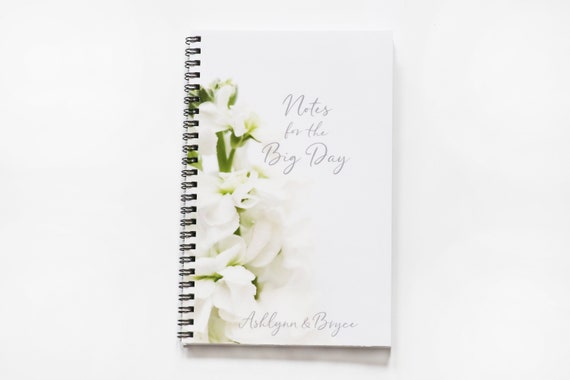 Personalized Wedding Notebook, Wedding Note Book, Wedding Planner, Wedding Ideas, Engagement Gift  Wedding Journal Personalized Gift