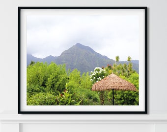 Hawaii Photography, Kauai Print, Living Room Wall Art, Kauai Hawaii, Hanalei Kauai, 16x20 Print, 11x14 Wall Art, Horizontal Wall Art