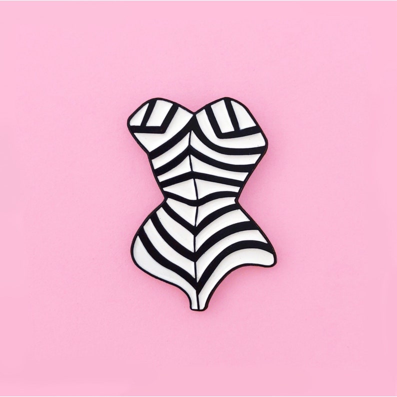 Vintage Barbie bathing suit enamel pin | Etsy