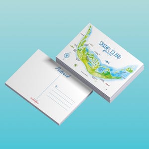 Carte postale aquarelle Sanibel Island A7
