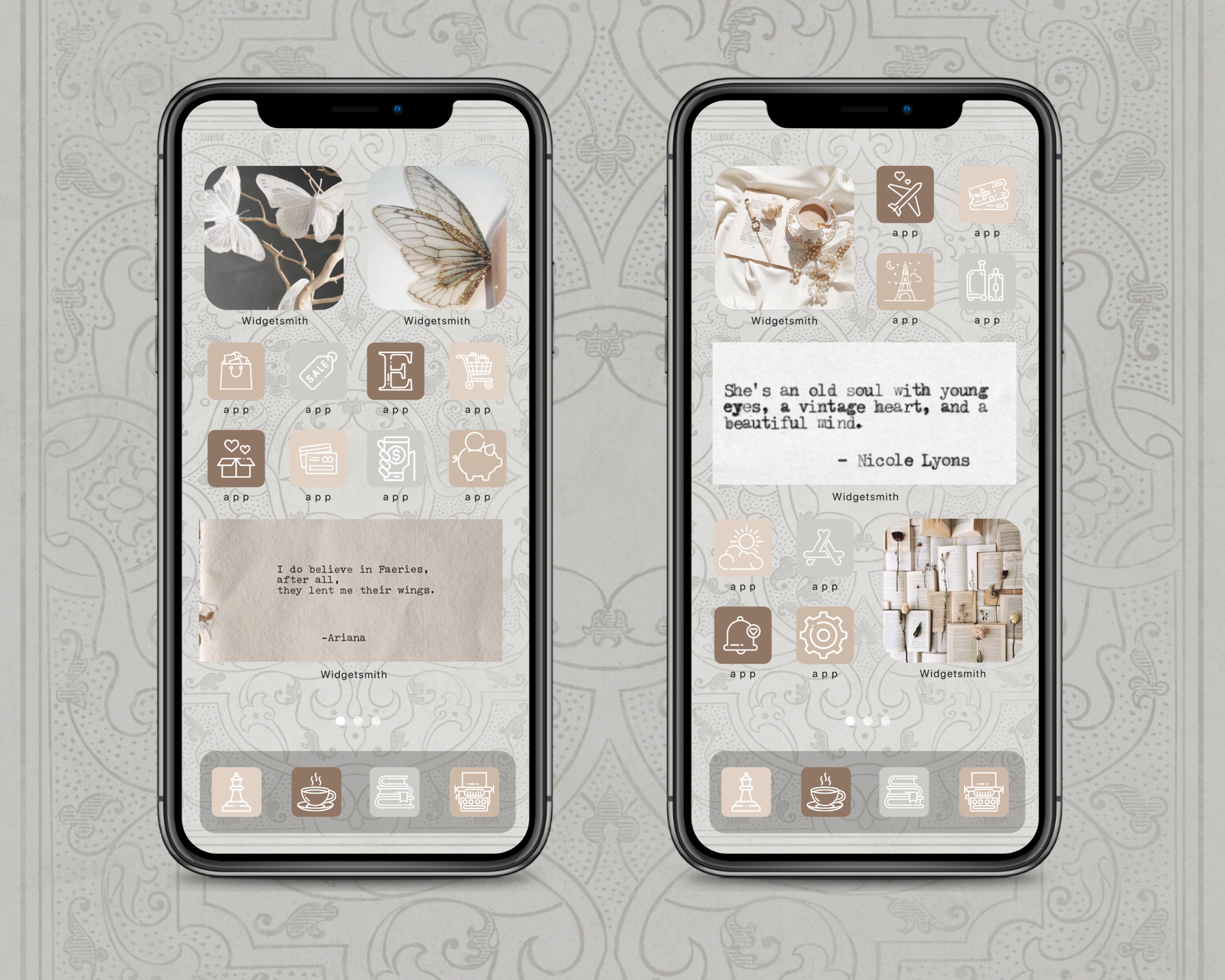 Light Academia App Icons IOS 14 Covers IOS 14 Widgets Etsy